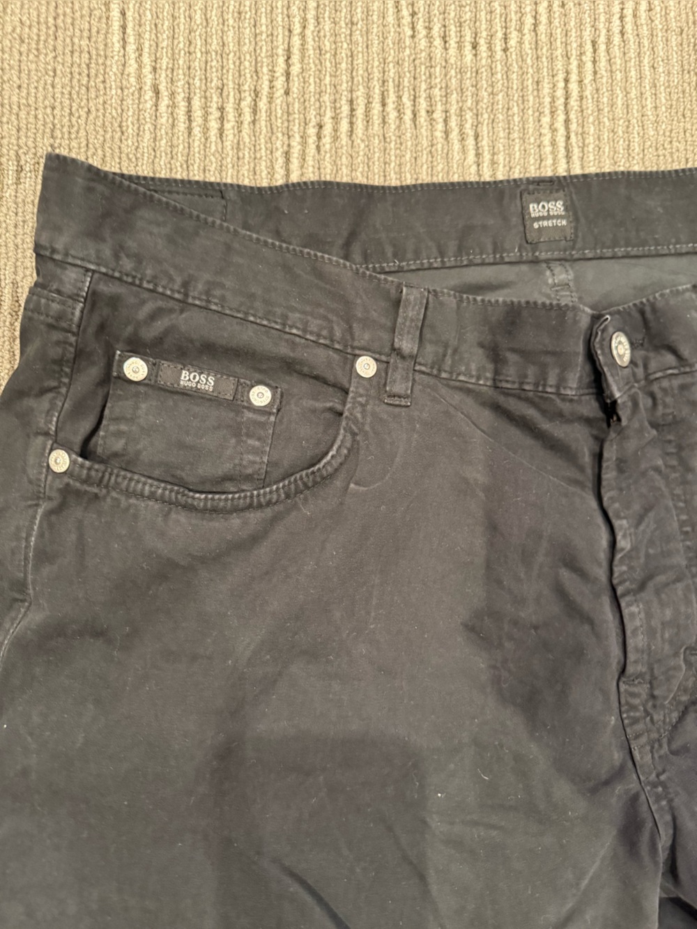 Boss Men's Straight Jeans in Black